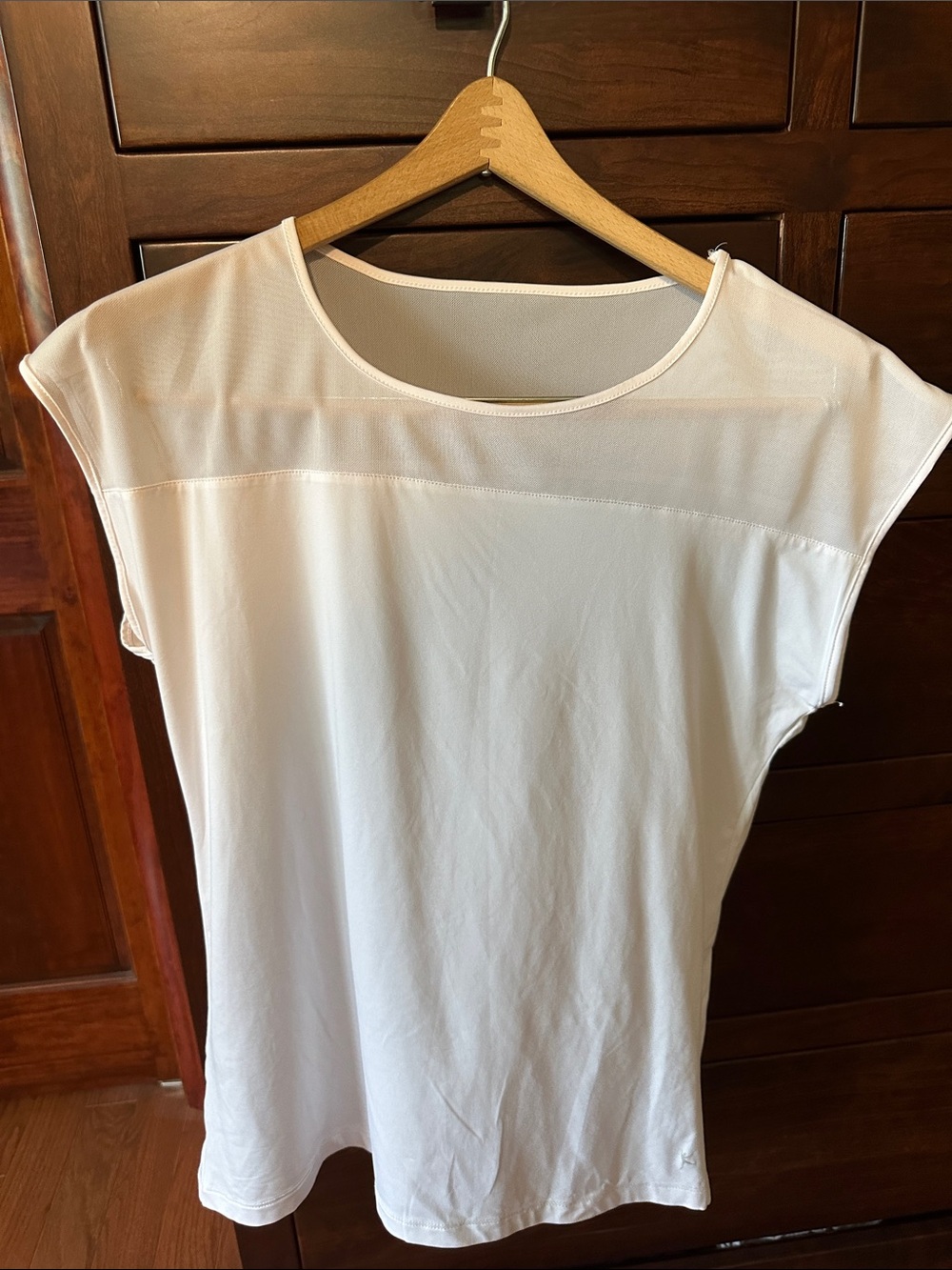 Danskin Now White Short-Sleeve Scoop Neck Tee